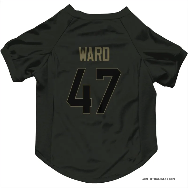 Alex Ward Black Los Angeles Rams Service Cat & Dog Pet Jersey