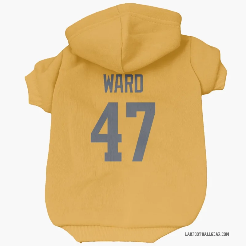 Alex Ward Gold Los Angeles Rams Cat & Dog Pet Hoodie