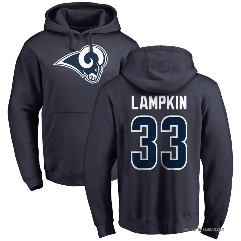 Cam Lampkin Men's Navy Los Angeles Rams Pro Line Logo Pullover Hoodie