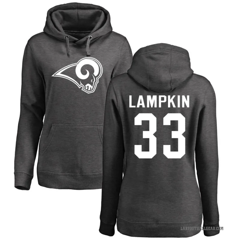 Cam Lampkin Women's Los Angeles Rams Pro Line by Branded Ash One Color Pullover Hoodie