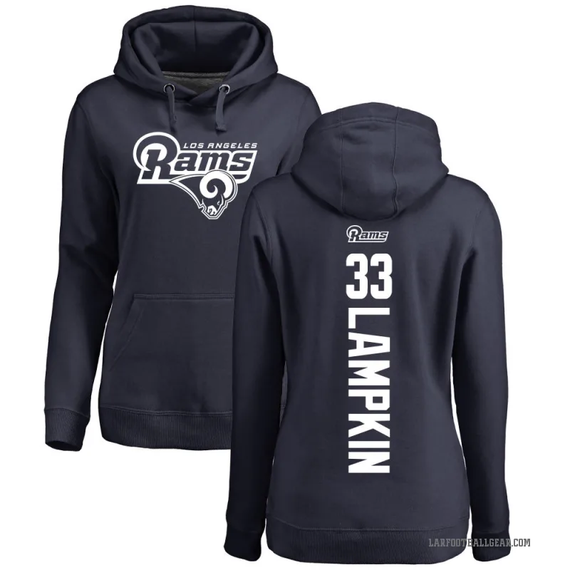 Cam Lampkin Women's Navy Los Angeles Rams Pro Line Backer Pullover Hoodie