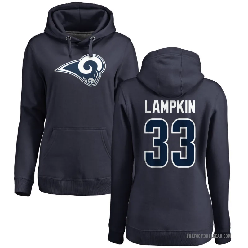 Cam Lampkin Women's Navy Los Angeles Rams Pro Line Logo Pullover Hoodie