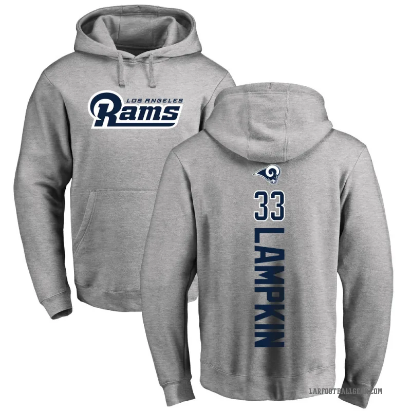 Cam Lampkin Youth Los Angeles Rams Pro Line Ash Backer Pullover Hoodie
