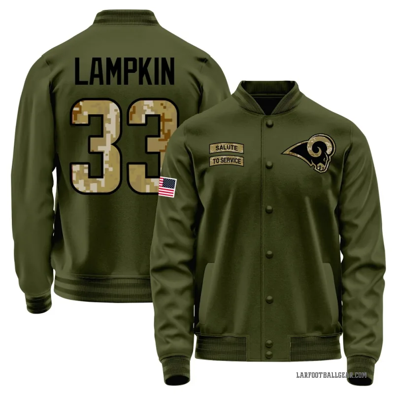 Cam Lampkin Youth Olive Los Angeles Rams Salute to Service Sideline Performance Jacket