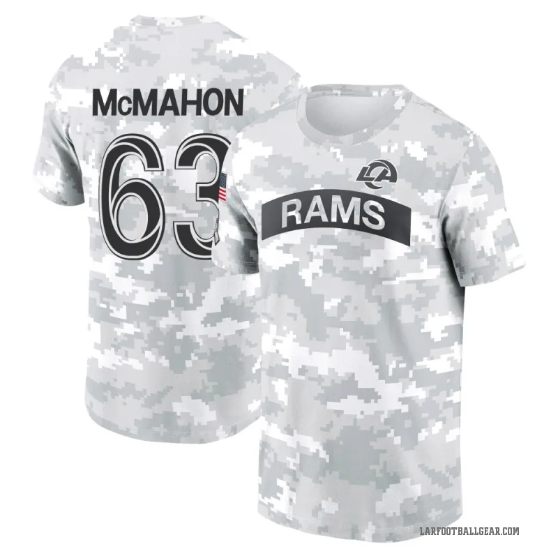 Dylan McMahon Men's Camo Los Angeles Rams Arctic 2024 Salute to Service Performance T-Shirt