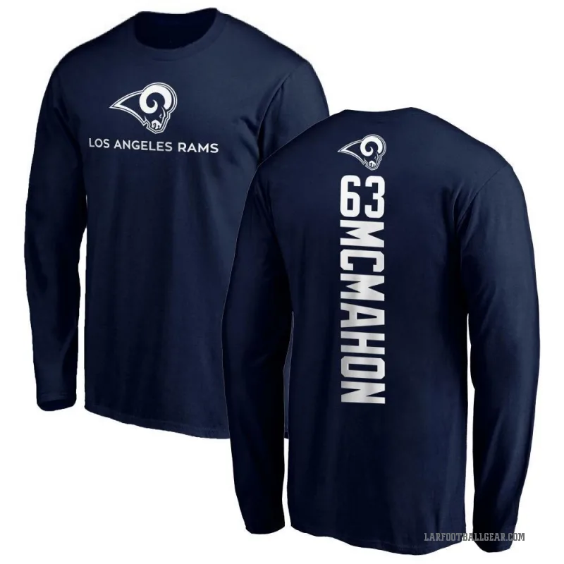 Dylan McMahon Men's Navy Los Angeles Rams Backer Long Sleeve T-Shirt -