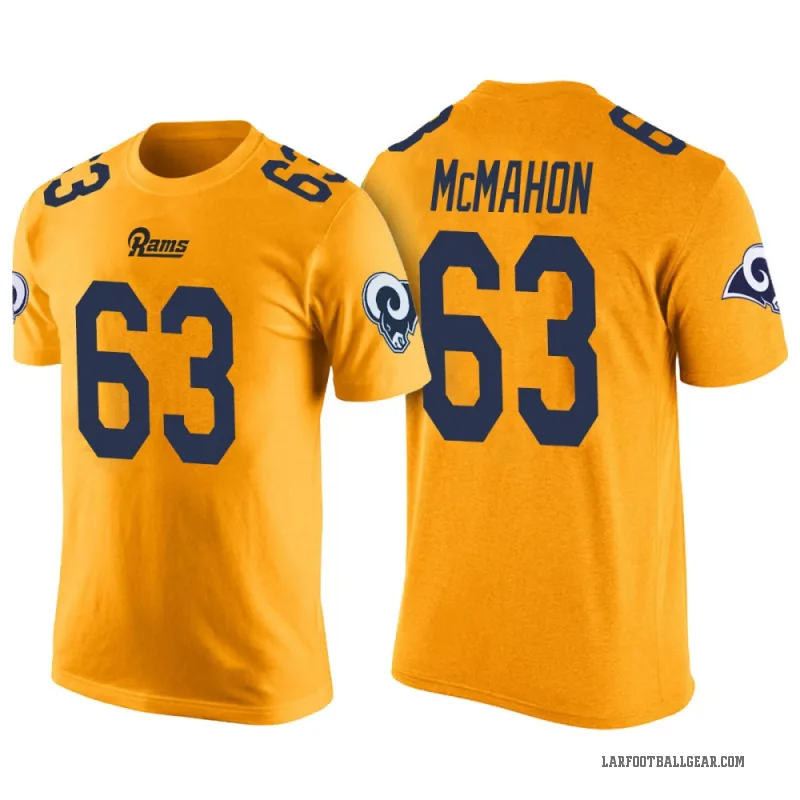 Dylan McMahon Men's Yellow Los Angeles Rams Color Rush T-Shirt