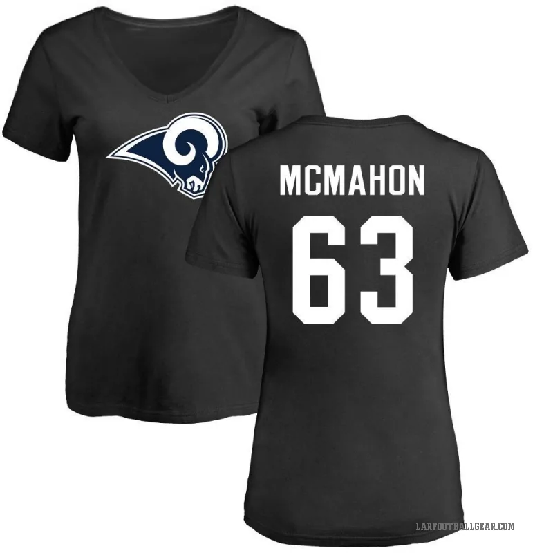 Dylan McMahon Women's Black Los Angeles Rams Logo Slim Fit T-Shirt -