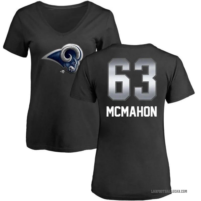 Dylan McMahon Women's Black Los Angeles Rams Midnight Mascot T-Shirt -