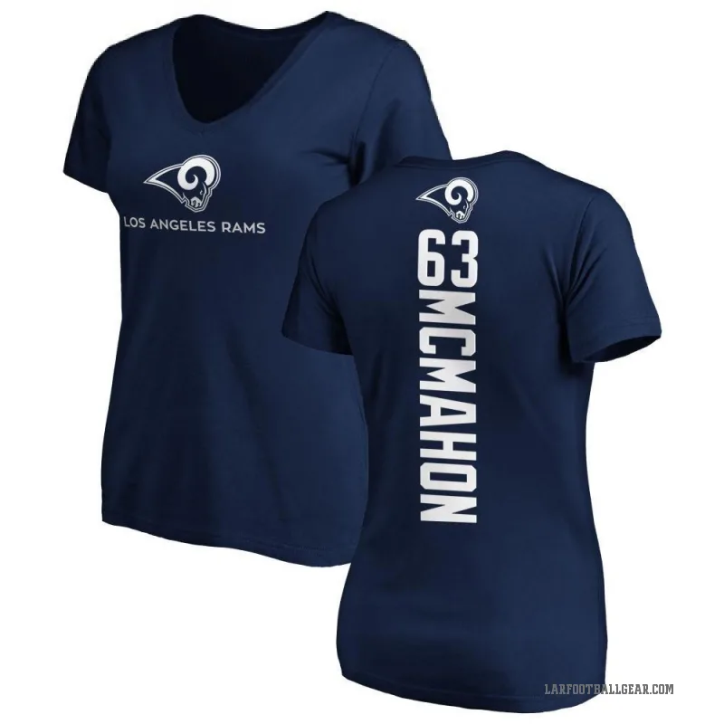 Dylan McMahon Women's Navy Los Angeles Rams Backer Slim Fit T-Shirt -