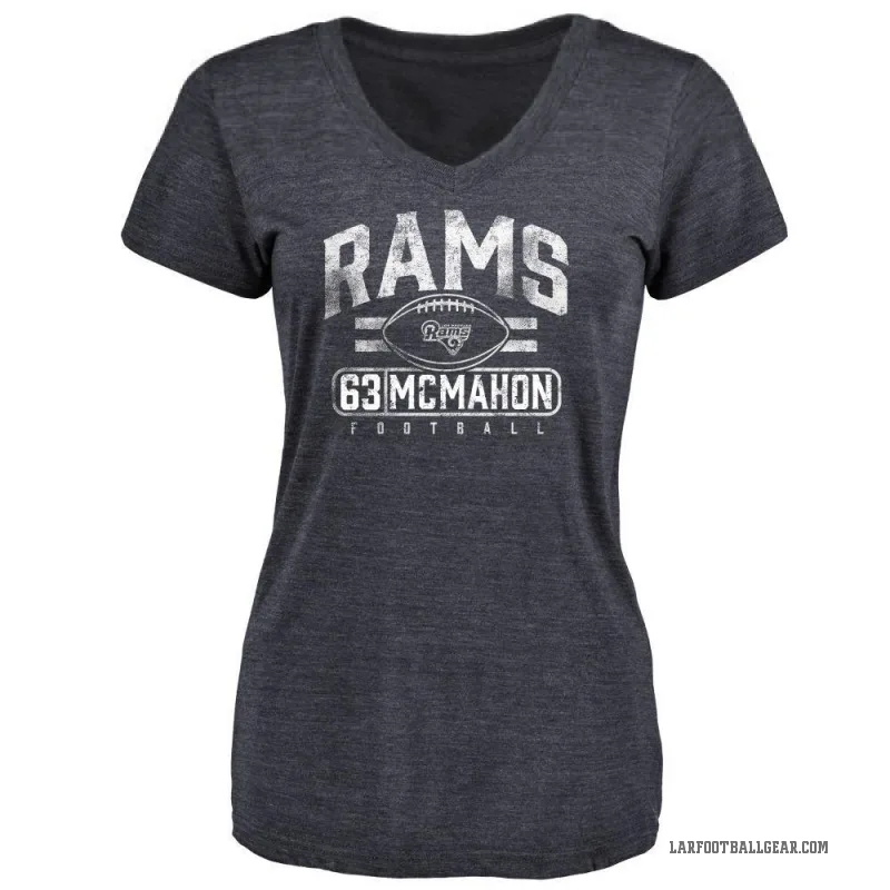 Dylan McMahon Women's Navy Los Angeles Rams Flanker T-Shirt -