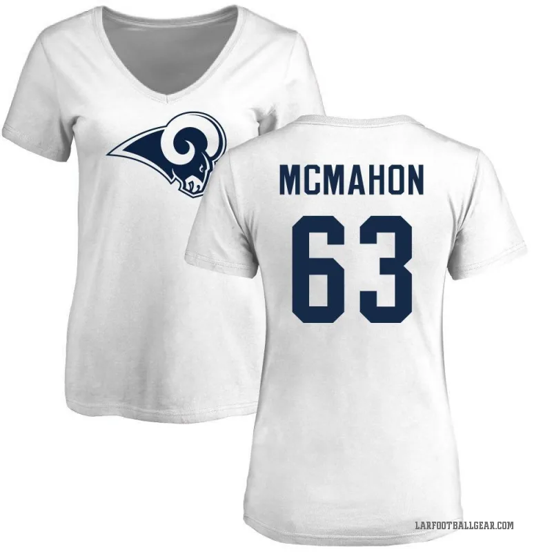 Dylan McMahon Women's White Los Angeles Rams Logo Slim Fit T-Shirt -