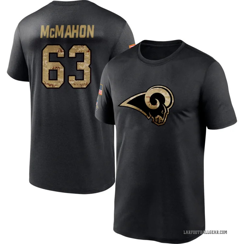 Dylan McMahon Youth Black Los Angeles Rams 2020 Salute To Service Performance T-Shirt
