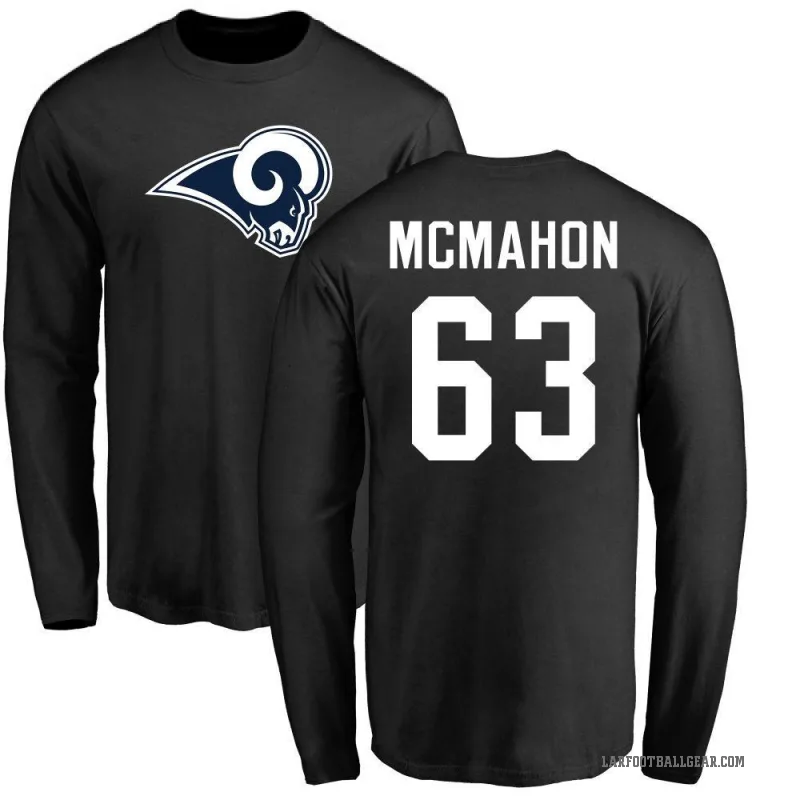 Dylan McMahon Youth Black Los Angeles Rams Logo Long Sleeve T-Shirt -
