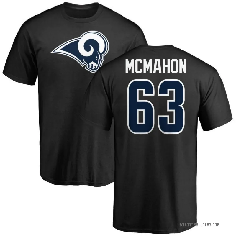 Dylan McMahon Youth Black Los Angeles Rams Logo T-Shirt -
