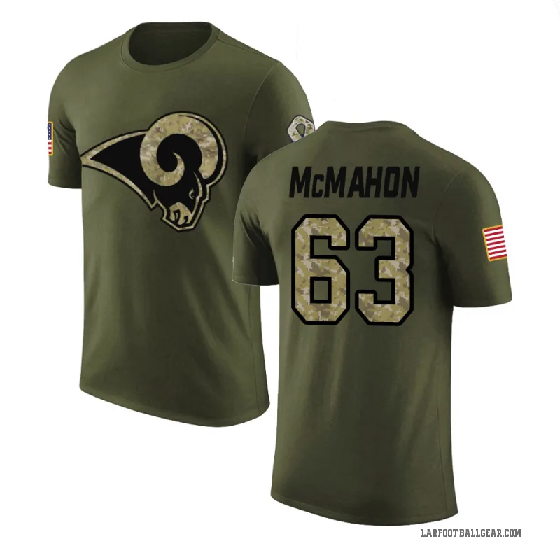 Dylan McMahon Youth Olive Los Angeles Rams Salute to Service T-Shirt