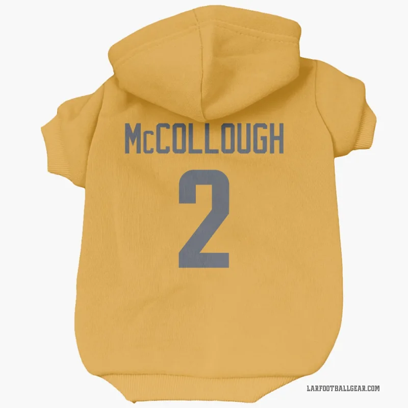 Jaylen McCollough Gold Los Angeles Rams Cat & Dog Pet Hoodie