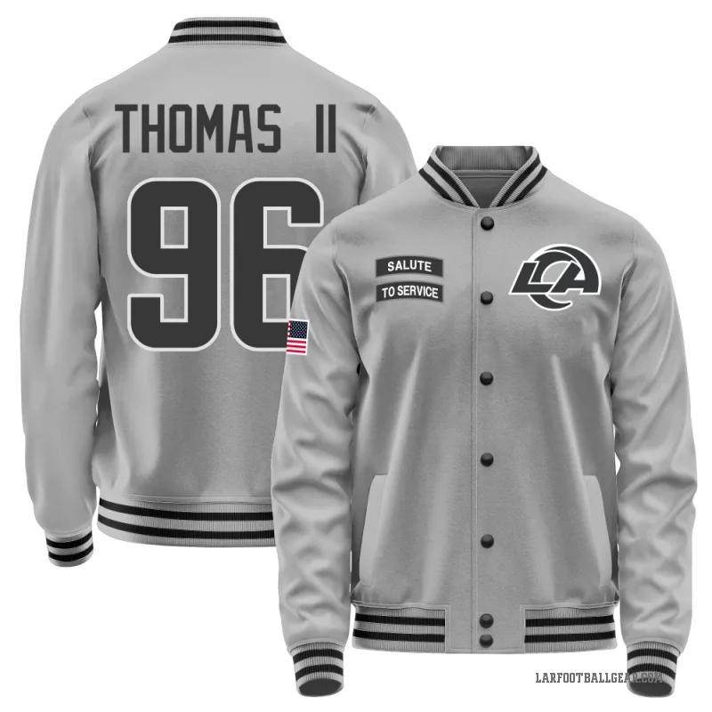 Keir Thomas II Men's Gray Los Angeles Rams Salute to Service Performance Jacket