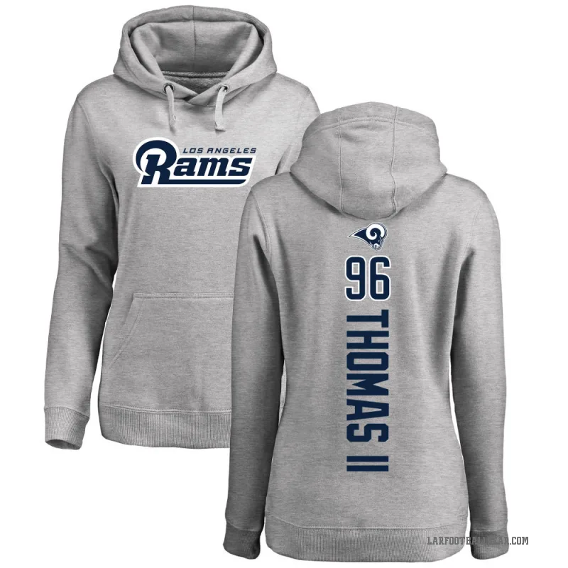 Keir Thomas II Women's Los Angeles Rams Pro Line Ash Backer Pullover Hoodie