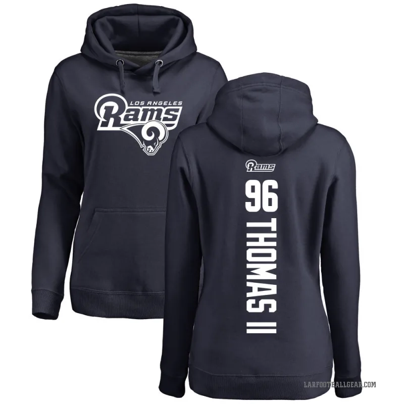 Keir Thomas II Women's Navy Los Angeles Rams Pro Line Backer Pullover Hoodie
