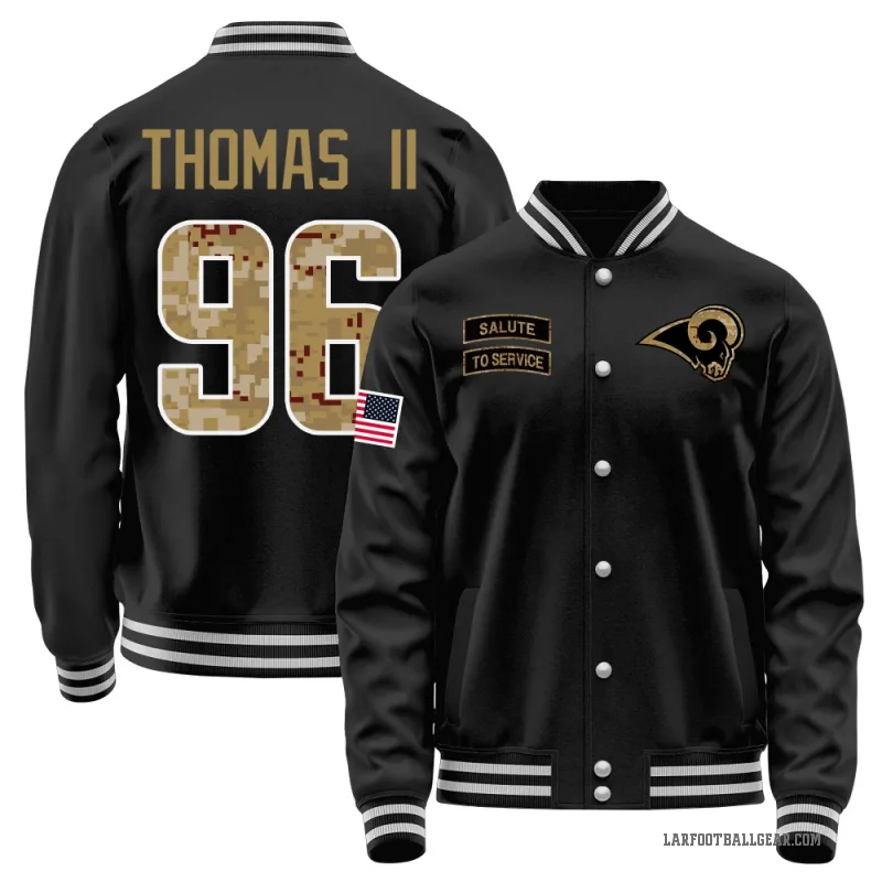 Keir Thomas II Youth Black Los Angeles Rams Salute to Service Sideline Performance Jacket