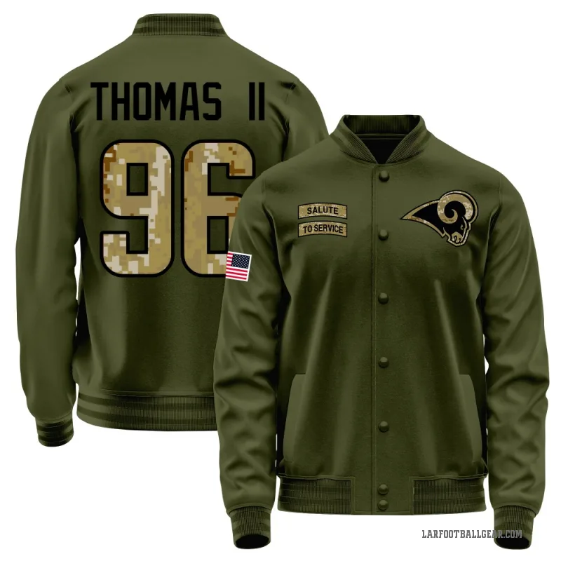 Keir Thomas II Youth Olive Los Angeles Rams Salute to Service Sideline Performance Jacket