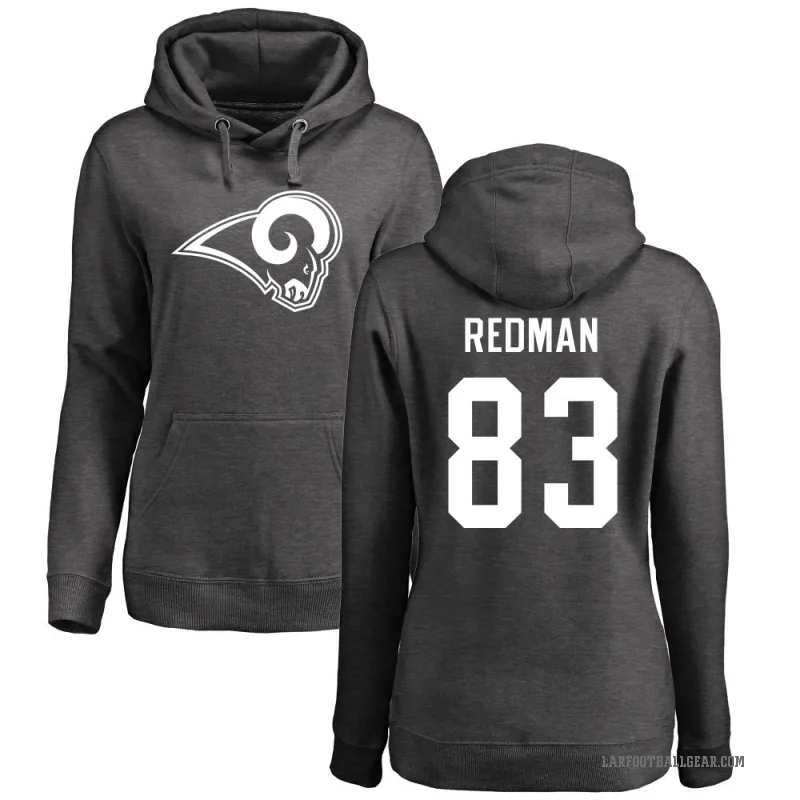 Mark Redman Women's Red Los Angeles Rams Pro Line by Branded Ash One Color Pullover Hoodie