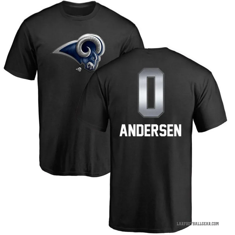 Nick Andersen Men's Black Los Angeles Rams Midnight Mascot T-Shirt -