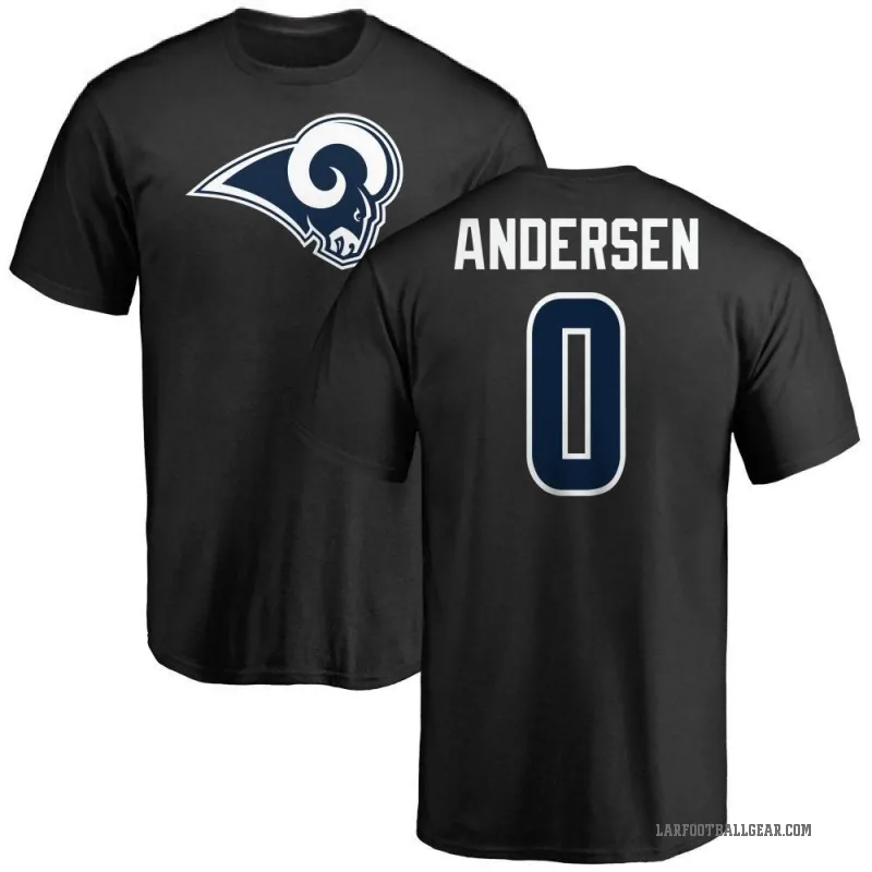 Nick Andersen Youth Black Los Angeles Rams Logo T-Shirt -