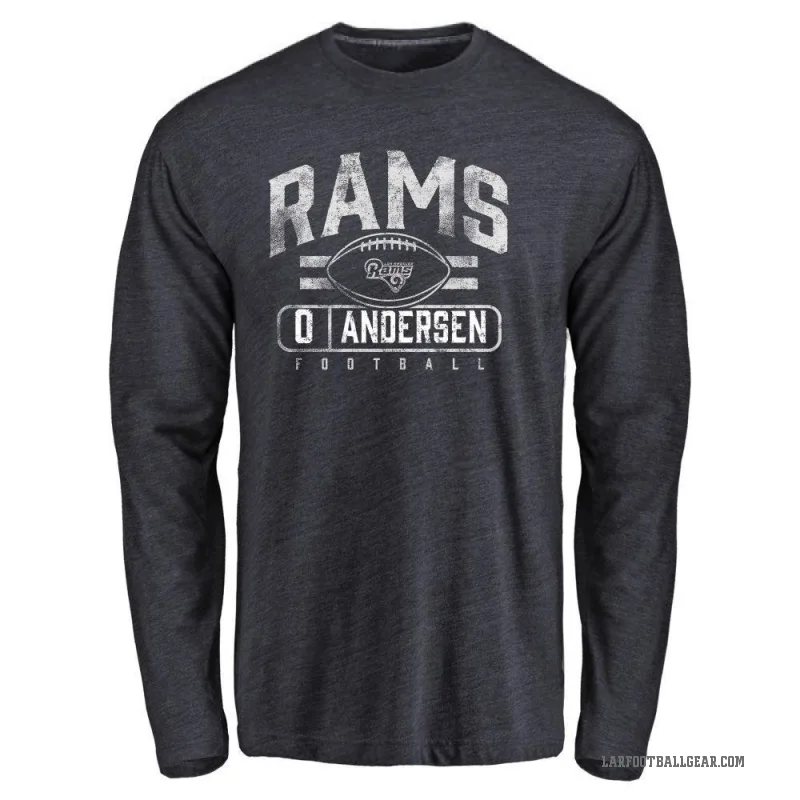 Nick Andersen Youth Navy Los Angeles Rams Flanker Long Sleeve T-Shirt -