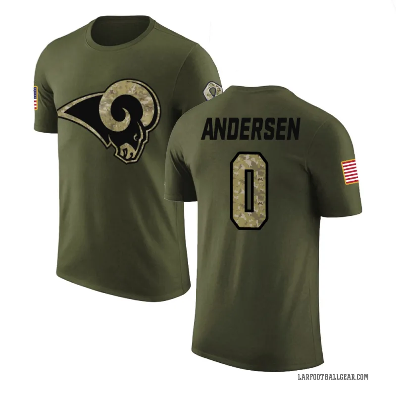Nick Andersen Youth Olive Los Angeles Rams Salute to Service T-Shirt