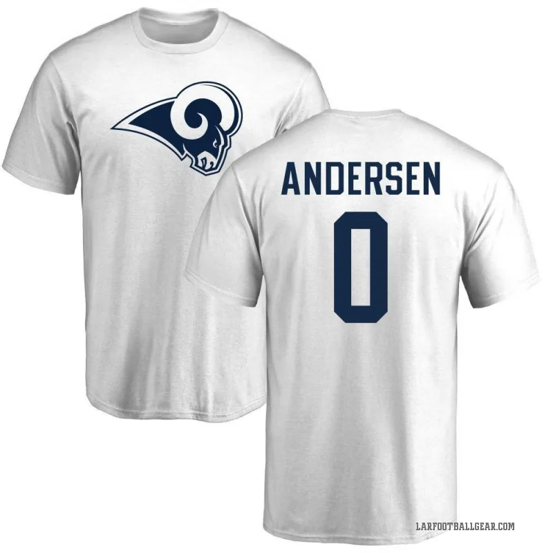 Nick Andersen Youth White Los Angeles Rams Logo T-Shirt -