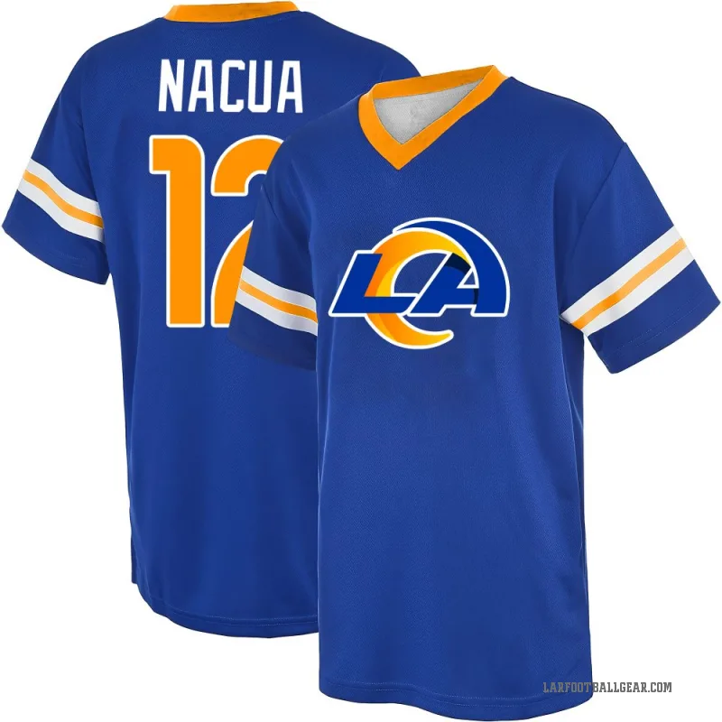 Puka Nacua Men's Royal Los Angeles Rams Game Day V-Neck T-Shirt